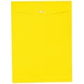 JAM Paper 9 x 12 Open End Catalog Colored Envelopes with Clasp Closure, Yellow Recycled, 10/Pack (