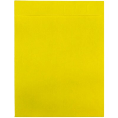 JAM Paper Tear-Proof Tyvek Open End Catalog Envelopes, 10 x 13, Yellow, 25/Pack (V021385)