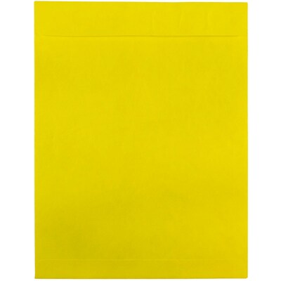 JAM Paper Tyvek Self Seal Catalog Envelope, 10 x 13, Yellow, 25/Pack (V021385)
