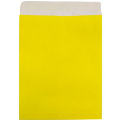 JAM Paper Tyvek Self Seal Catalog Envelope, 10 x 13, Yellow, 25/Pack (V021385)