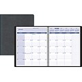2020 Quill Brand® 9 x 11 Large Monthly Planner, Black (52160-20)