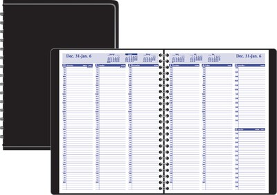 2020 Quill Brand® 8 x 10 Weekly Planner, Black (52161-20)