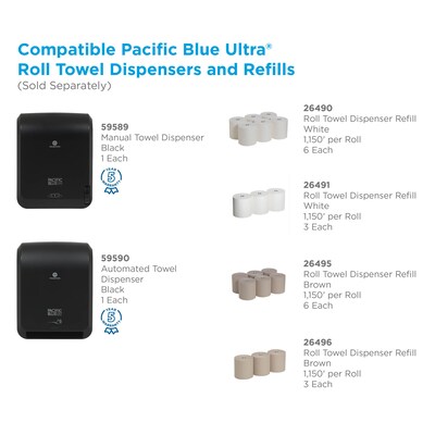 Pacific Blue Ultra Hardwound Paper Towel Dispenser, Black (59589)