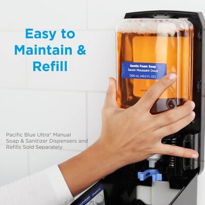 Pacific Blue Ultra Wall Mounted Hand Soap/Hand Sanitizer Dispenser, Stainless (53060)