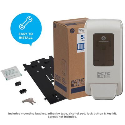 Pacific Blue Ultra Wall Mounted Hand Soap/Hand Sanitizer Dispenser, White (53058)