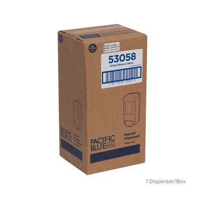 Pacific Blue Ultra Wall Mounted Hand Soap/Hand Sanitizer Dispenser, White (53058)