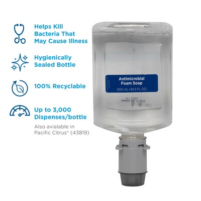 Pacific Blue Ultra™ Gentle Foam Hand Soap Refill by GP PRO, and Fragrance-Free, 1200 mL, Pack of 4 (
