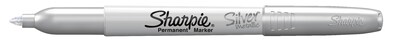Sharpie Permanent Marker, Fine Tip, Metallic Silver, 36/Pack (2003899)