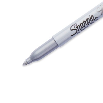 Sharpie Permanent Marker, Fine Tip, Metallic Silver, 36/Pack (2003899)