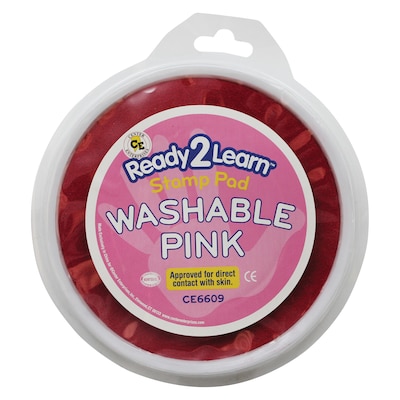 CENTER Jumbo 6 Circular Washable Paint/Ink Pad, Pink (CE-6609)