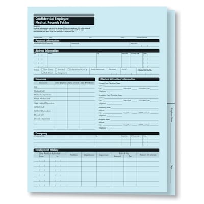 ComplyRight Confidential Employee Medical Records Folder, Pack of 25 (A2211)