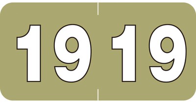Barkley™ & Sycom® Large Compatible Year Roll Labels; 2019, 500/Roll