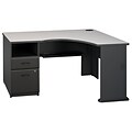 Bush Business Furniture Cubix Expandable Corner Desk, Slate (SRA032SL)