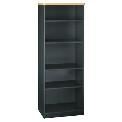 Bush Business Furniture Cubix 26W 5 Shelf Bookcase, Beech, Installed (WC14365FA)