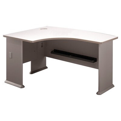 Bush Business Furniture Cubix 60W x 44D Left Handed L Bow Desk, Pewter (WC14533)