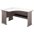Bush Business Furniture Cubix 60W x 44D Left Handed L Bow Desk, Pewter (WC14533)