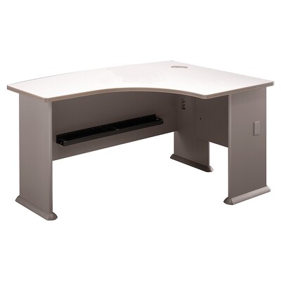 Bush Business Furniture Cubix 60W x 44D Right Handed L Bow Desk, Pewter (WC14522)