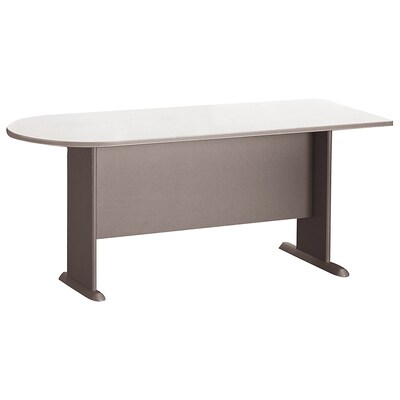 Bush Business Furniture Cubix 72W Universal Freestanding Peninsula, Pewter (WC14571)