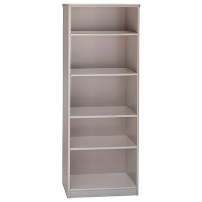 Bush Business Furniture Cubix 26W 5 Shelf Bookcase, Pewter, Installed (WC14565FA)