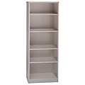 Bush Business Furniture Cubix 26W 5 Shelf Bookcase, Pewter, Installed (WC14565FA)