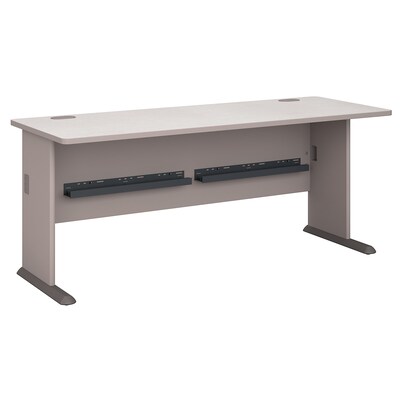 Bush Business Furniture Cubix 72W Desk, Pewter, Installed (WC14572FA)