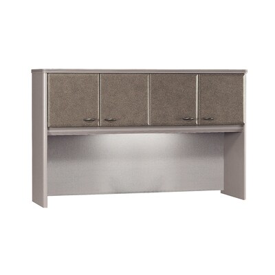 Bush Business Furniture Cubix 60W Hutch, Pewter, Installed (WC14561PFA)