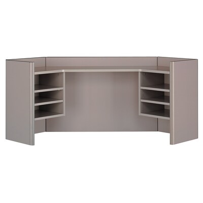 Bush Business Furniture Cubix 42W Corner Hutch, Pewter, Installed (WC14543FA)