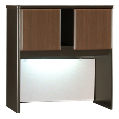 Bush Business Furniture Cubix 36W Hutch, Sienna Walnut (WC25537P)