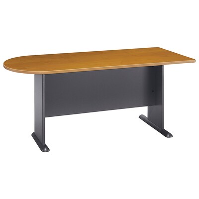 Bush Business Furniture Cubix 72W Universal Freestanding Peninsula, Natural Cherry (WC57471)