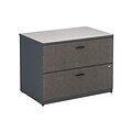 Bush Business Furniture Cubix 36W 2 Drawer Lateral File Cabinet, Slate (WC84854P)