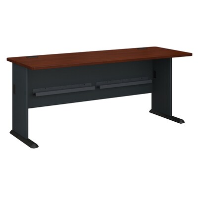 Bush Business Furniture Cubix 72W Desk, Hansen Cherry, Installed (WC94472FA)