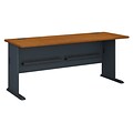 Bush Business Furniture Cubix 72W Desk, Natural Cherry, Installed (WC57472FA)