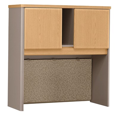 Bush Business Furniture Cubix 36W Hutch, Light Oak, Installed (WC64337PFA)