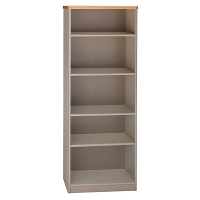 Bush Business Furniture Cubix 26W 5 Shelf Bookcase, Light Oak (WC64365)