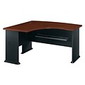 Bush Business Furniture Cubix 60W x 44D Left Handed L Bow Desk, Hansen Cherry (WC94433)