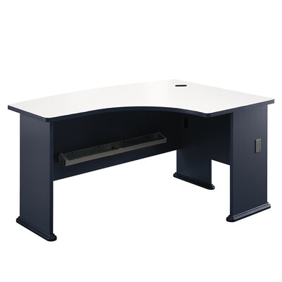 Bush Business Furniture Cubix 60W x 44D Right Handed L Bow Desk, Slate (WC84822)