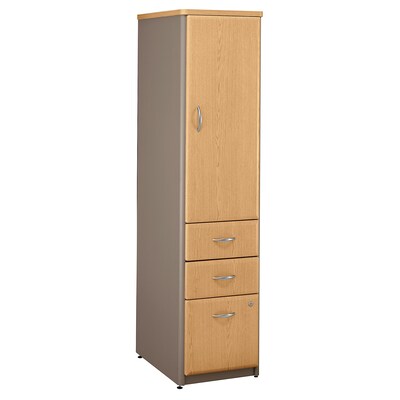 Bush Business Furniture Cubix Vertical Storage Locker, Light Oak (WC64375P)