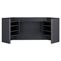 Bush Business Furniture Cubix 42W Corner Hutch, Slate, Installed (WC84843FA)