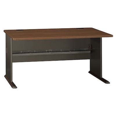 Bush Business Furniture Cubix 60W Desk, Sienna Walnut (WC25560)