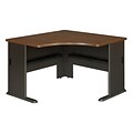 Bush Business Furniture Cubix 48W Corner Desk, Sienna Walnut (WC25566)