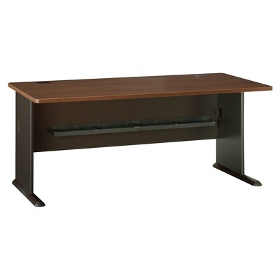 Bush Business Furniture Cubix 72W Desk, Sienna Walnut (WC25572)