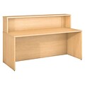 Bush Business Furniture Emerge 72W Reception Desk, Natural Maple (300S074AC)