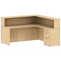Bush Business Furniture Emerge 30W Cabinet with Lateral File Drawer, Mocha Cherry, Installed (300SFL130MRFA)