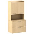 Bush Business Furniture Emerge 36W 2 Drawer Lateral File Cabinet, Natural Maple, Installed (300SFL236ACKFA)