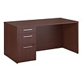 Bush Business Furniture Emerge 60W x 30D Desk with 3 Drawer Pedestal, Harvest Cherry (300S094CS)