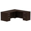 Bush Business Furniture Emerge 72W Reception Desk, Mocha Cherry, Installed (300S074MRFA)