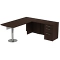 Bush Business Furniture 300 Series 72W X 22D Shell Desk, Modern Cherry, Installed (300S043MRFA)