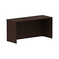 Bush Business Furniture 300 Series 72W x 36D Double Ped Desk with 72W Double Ped Credenza & 72 Tall Hutch, Modern Cherry