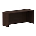 Bush Business Furniture 300 Series 72W x 30D Double Ped Desk, Double Ped Credenza & Hutch, Modern Cherry, Fully Assembled