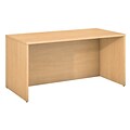 Bush Business Furniture Emerge 72W x 22D L Shaped Desk w/ Hutch and 2 Pedestals, Natural Maple (300S061AC)